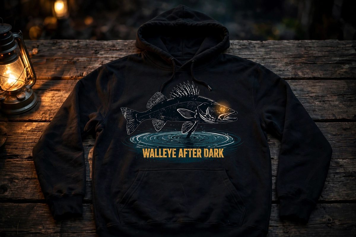 Walleye After Dark Hoodie