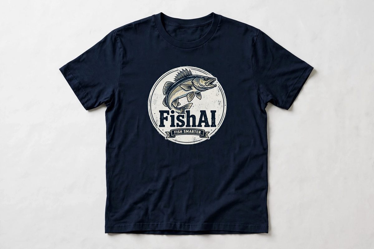 FishAI Brand Lockup Tee